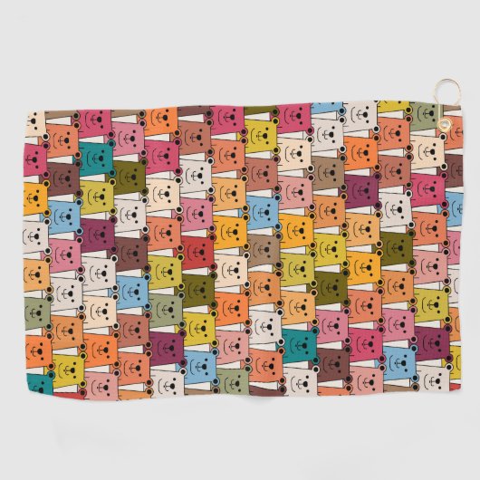 Teddy Bear Golfhandtuch (Horizontal)