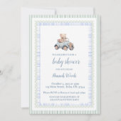 Teddy Bear Grandmillennial Baby Show Einladung (Vorderseite)