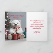 TEDDY BEAR GRANDSON CHRISTMAS CARD DANKESKARTE (Innenseite)