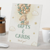 Teddy Bear Green Baby Dusche Geschenke & Karten Un Sockelschild (In Situ)