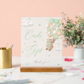 Teddy Bear Green Baby Duschkarten & Geschenke Acrylschild (Hochzeit)