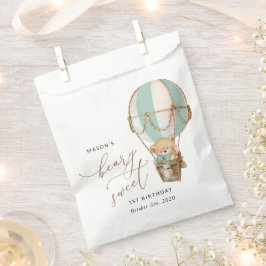 Teddy Bear, Green Hot Air Ballon, erster Geburtsta Geschenktütchen