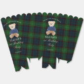 Teddy bear green plaid birthday party favor custom geschenkschachtel (Ungeklappt)