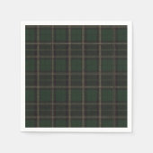 Teddy Bear Green Tartan Baby Shower  Serviette (Vorderseite)