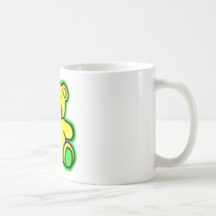 Teddy Bear Green Yellow The MUSEUM Zazzle Geschenk Kaffeetasse
