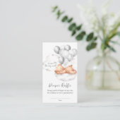 Teddy Bear Grey Boy Baby Dusche Windelwanne Begleitkarte (Stehend Vorderseite)