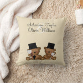 Teddy Bear Grooms Wedding Kissen (Decke)