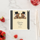 Teddy Bear Grooms Wedding Serviette (Beispiel)