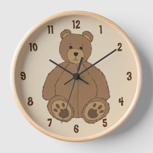 Teddy Bear Große Uhr (Vorderseite)