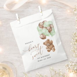 Teddy Bear, Grüne Balloons, erster Geburtstag Geschenktütchen