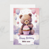 Teddy Bear Grußkarte (Vorne/Hinten)