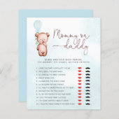 Teddy Bear Guess, der sagte, es Mama oder Daddy Ga (Vorne/Hinten)