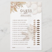 Teddy Bear Guess Who Baby Showspiel (Vorderseite)