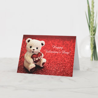 Teddy Bear Happy Valentine's Day Card Karte