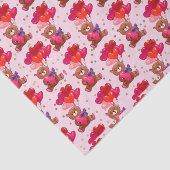 Teddy Bear Heart Balloons (Design 1 Red Series) Seidenpapier (Ausschnitt)