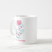 Teddy Bear Heart Balloons Personalisiert Valentine Kaffeetasse (Vorderseite Links)