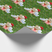 Teddy Bear & Heart Wrapping Paper Geschenkpapier (Ecke)