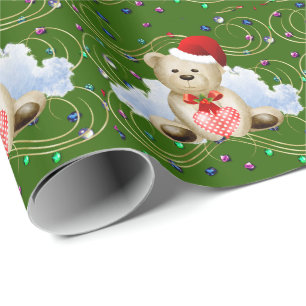 Teddy Bear & Heart Wrapping Paper Geschenkpapier