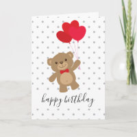 Teddy Bear Hearts Balloon Personalisiert Custom Ba