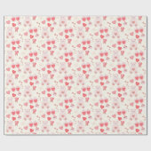 Teddy Bear Hearts Wrapping Paper Geschenkpapier (Flach)