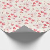 Teddy Bear Hearts Wrapping Paper Geschenkpapier (Ecke)