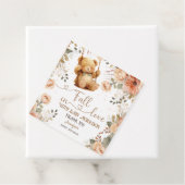 Teddy Bear Herbst Babydusche fällt in Liebe Geschenkanhänger (Beispiel)