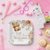 Teddy Bear Herbst Babydusche fällt in Liebe Pappteller (Party)