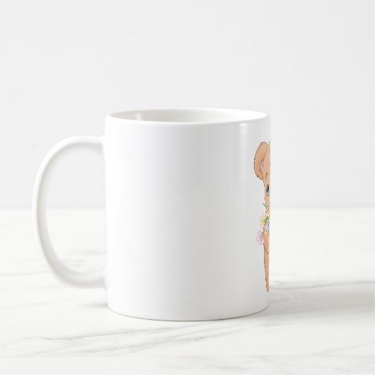 Teddy Bear Holding a Bouquet Tasse (Links)