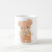Teddy Bear Holding a Bouquet Tasse