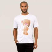 Teddy Bear Holding Chocolate Ice Cream Popsicle T-Shirt (Vorne ganz)