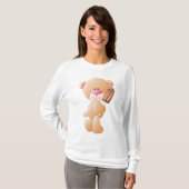 Teddy Bear Holding Chocolate Ice Cream Popsicle T-Shirt (Vorne ganz)
