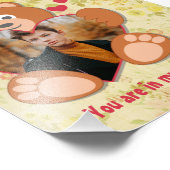 Teddy Bear Holding Heart Foto Valentinstag (Ecke)