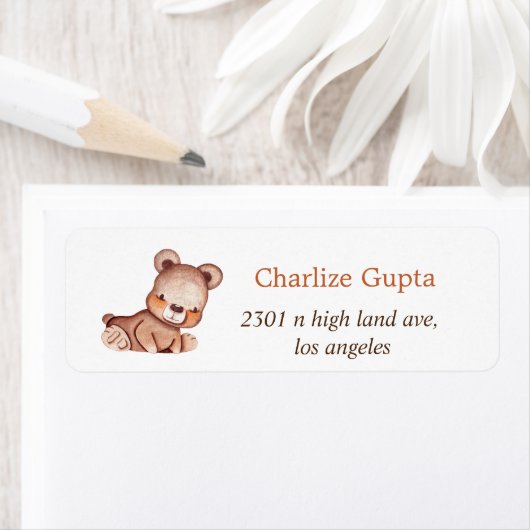 Teddy Bear Honey Bee Label (Insitu)