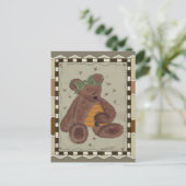 Teddy Bear Honey Postkarte (Stehend Vorderseite)