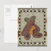 Teddy Bear Honey Postkarte (Vorne/Hinten)