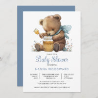 Teddy Bear Honey Pot Boy Baby Dusche