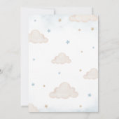 Teddy Bear Hot Air Ballon Babydusche Einladung (Rückseite)