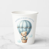 Teddy Bear Hot Air Ballon Babydusche Papiertüten Pappbecher (Rückseite)