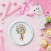 Teddy Bear Hot Air Ballon Babyduschplatte Pappteller (Party)