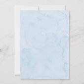 Teddy Bear Hot Air Ballon Blue Boy Baby Dusche Einladung (Rückseite)