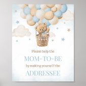 Teddy Bear Hot Air Ballon Envelope Station Poster (Vorne)