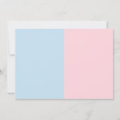 Teddy Bear Hot Air Ballon Gender Reveal Einladung (Rückseite)