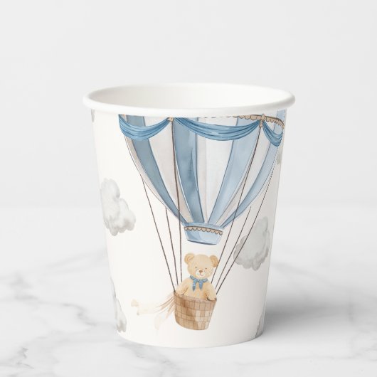 Teddy Bear Hot Air Ballon Pappbecher (Rückseite)