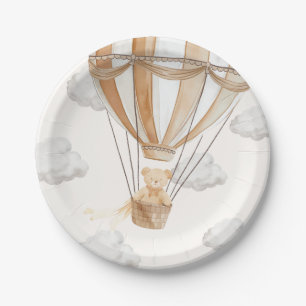 Teddy Bear Hot Air Ballon Pappteller