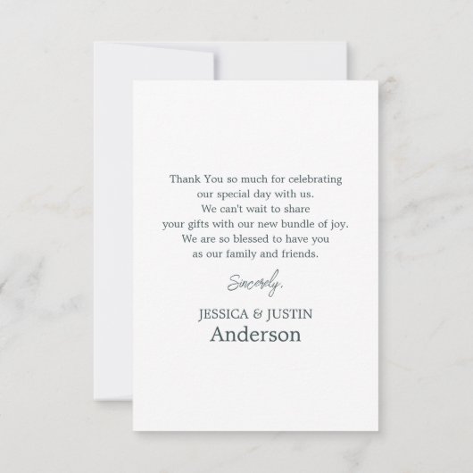 Teddy Bear Hot Air Ballon Vielen Dank Dankeskarte (Rückseite)