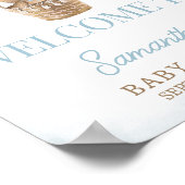 Teddy Bear Hot Air Ballon Willkommen Poster (Ecke)