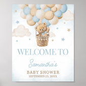 Teddy Bear Hot Air Ballon Willkommen Poster (Vorne)