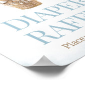 Teddy Bear Hot Air Ballon Windeln Raffel Poster (Ecke)