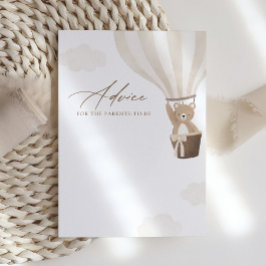 Teddy Bear Hot Air Balloon Baby Showcard Einladung