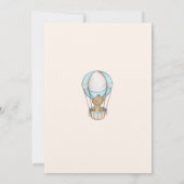 Teddy Bear Hot Balloon Boy Bearly Wait Baby Dusche Einladung (Rückseite)